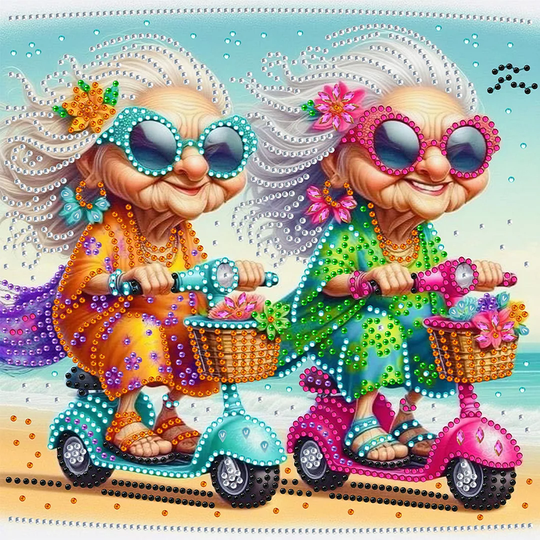 Grandma - Diamond Painting - Partial Special Shaped Drill(Canvas|30*30cm)