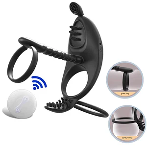 Remote Control Vibrating Penis Ring G-spot Massage Adult Sex Toys