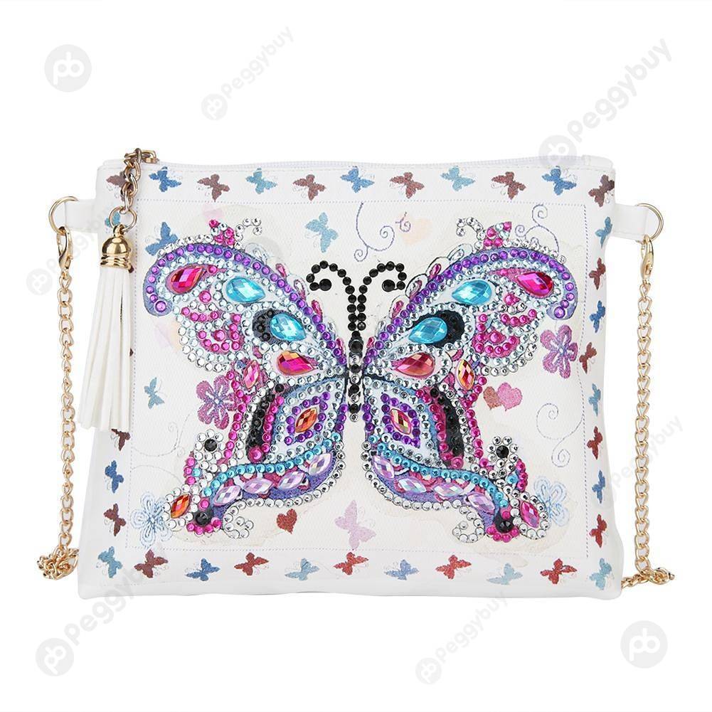 

Butterfly-DIY Creative Diamond Wristlet Bag, 501 Original