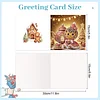 6PCS DIY Diamond Art Greeting Cards Xmas Gingerbread Man Congratulations Cards