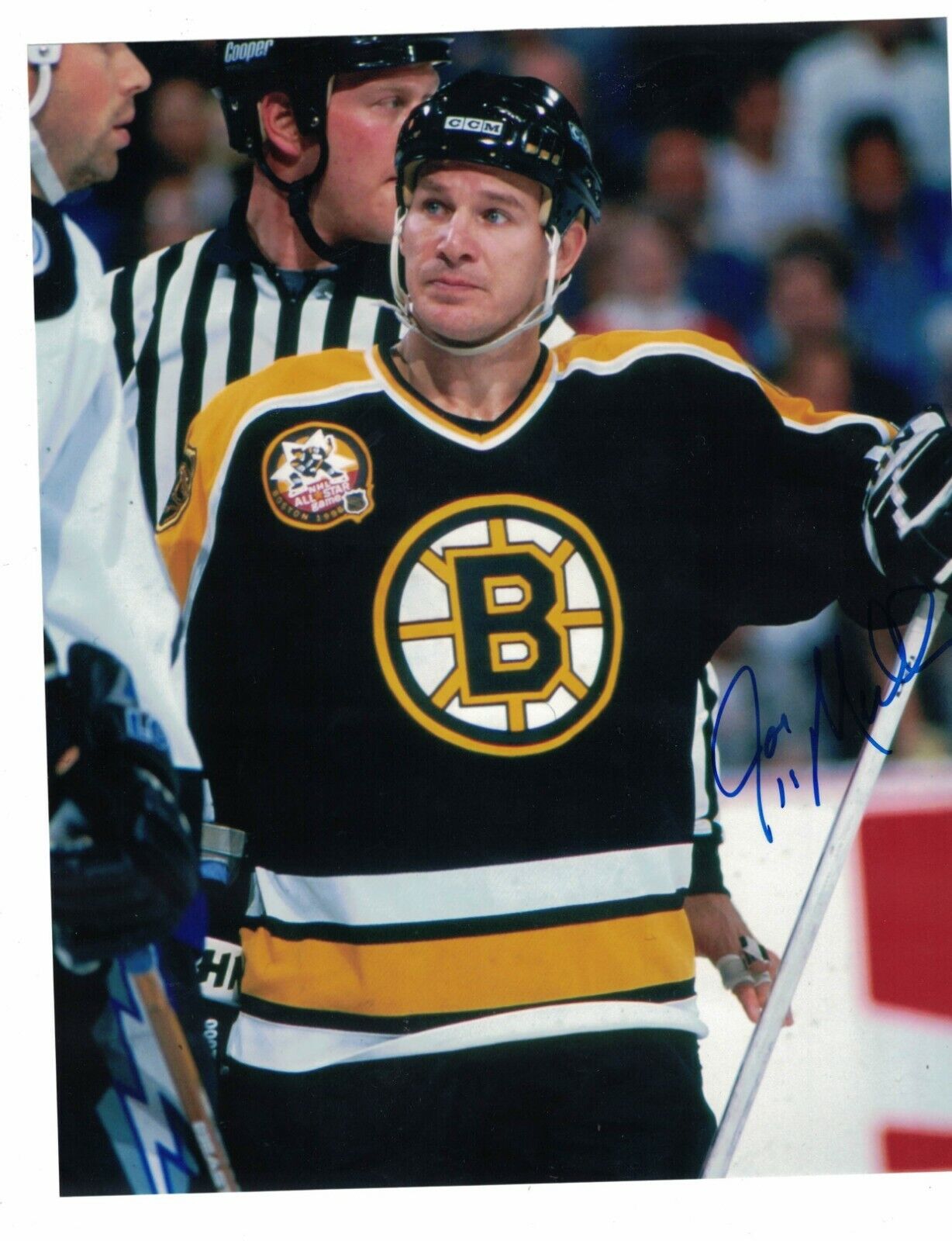 Joe Mullen Boston Bruins Signed 8x10 Hockey Photo Poster painting W/Our COA A