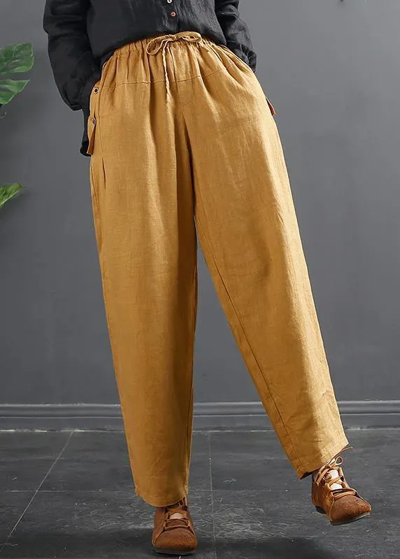 French Spring Wide Leg Pants Unique Red Inspiration Elastic Waist Wild Pants