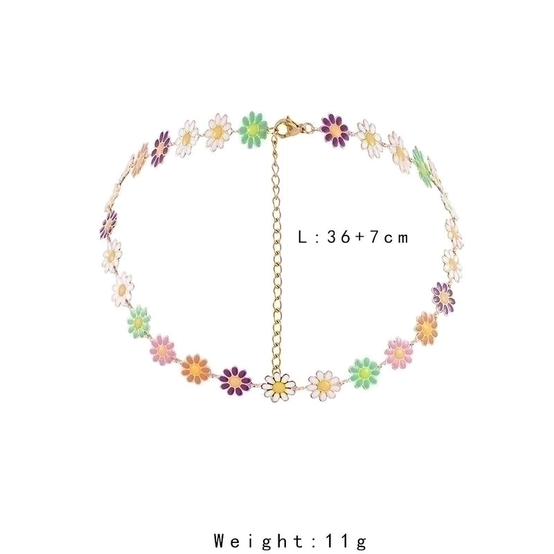Vacation Flower Daisy Copper Choker In Bulk