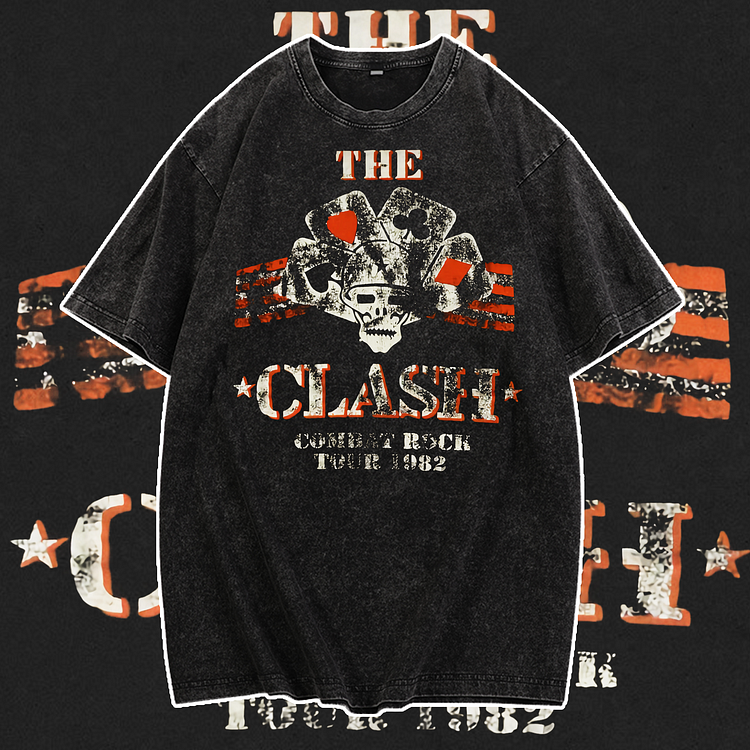 Davidhawaii100% Cotton Casual Soft and Comfortable High Street Metal Punk Vintage Street Tee - 100% Cotton