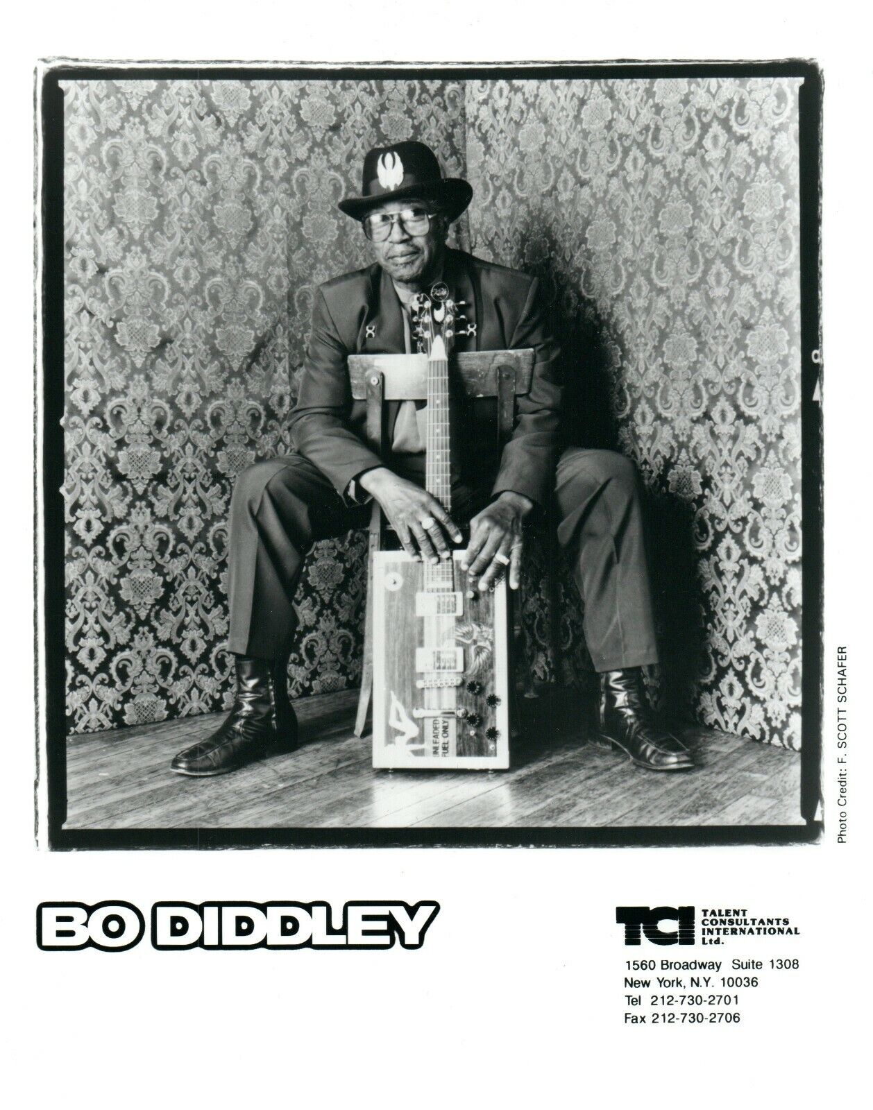 BO DIDDLEY Rock Rhythm & Blues Music 8x10 Promo Press Photo Poster painting TCI