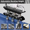[US Local Warehouse] 3-Station Edge Roller Bender 0-90 Bending Angle Hand Sheet Metal Bender with Aluminum Alloy Handle Metal Bending Tool for Making 1/2 to 5 in 13 to 130mm Bends (Black)