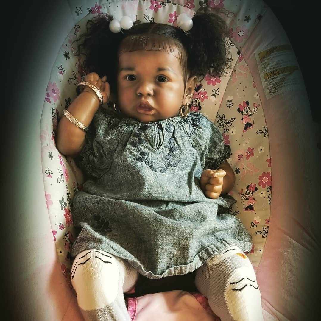 20'' Randi Truly Black Reborn Baby Toddlers Doll Girl for Nursing Play, Birthday Present 2023 -Creativegiftss® - [product_tag] Creativegiftss®