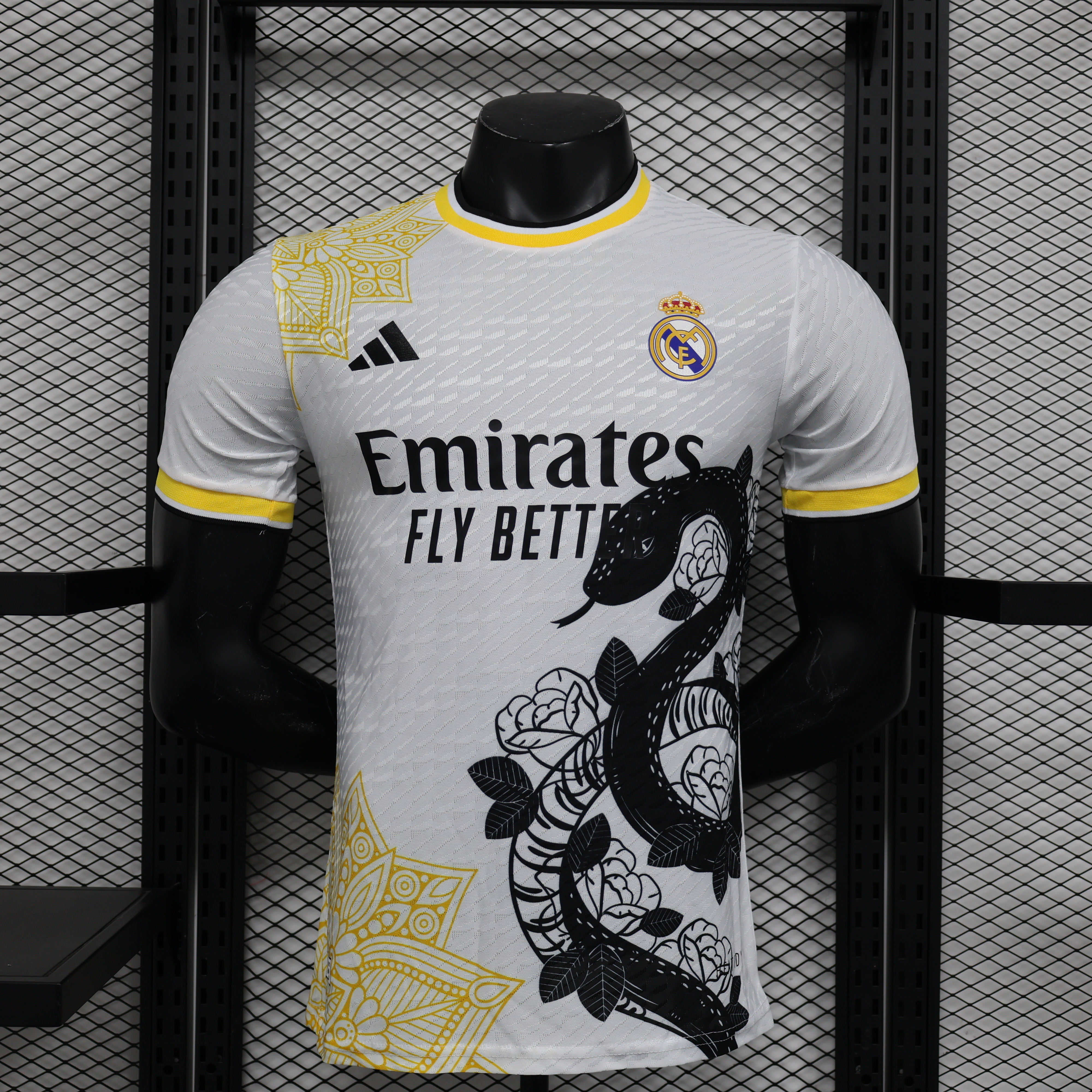 Real Madrid 24-25 Black Snake Special Edition White Jersey - Player Version