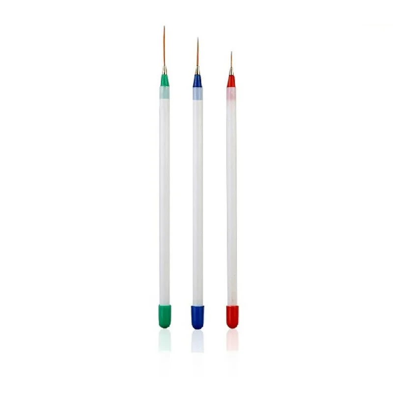 3pcs/set Superfine White Nail Art Liner Painting Pen  DIY Acrylic UV Gel Brushes Drawing Kit Flower Line Grid  Manicure Tool
