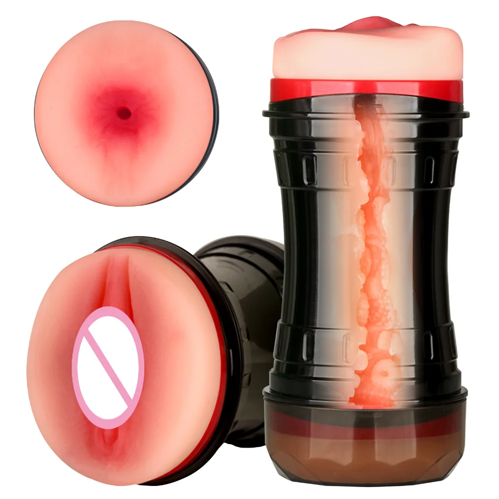 Double Headed Masturbation Cup Soft Silicone Pocket Pussy Rosetoy Official