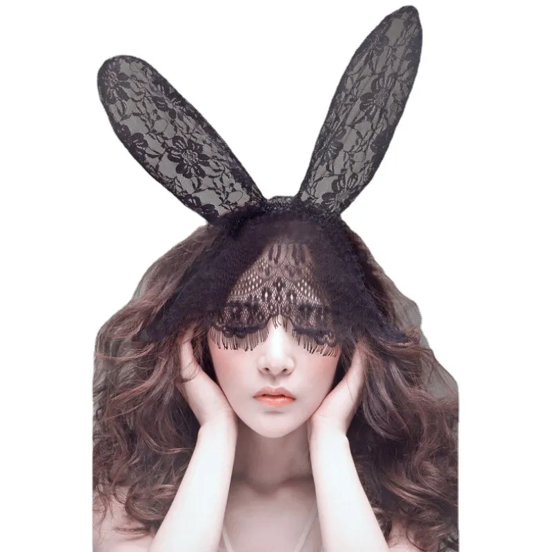 Churchf Sex Lingerie Tempting Accessories Hair Lace Buds Prom Blind Bunny Ear Queen Mask