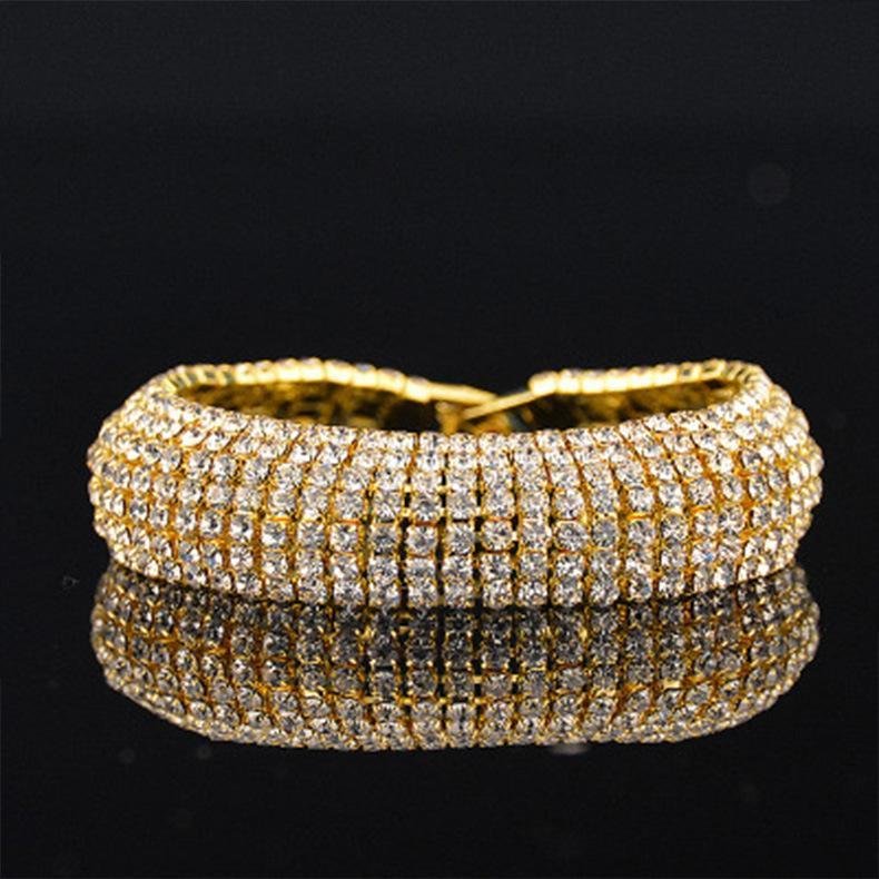 Simple shining rhinestone women bracelet