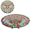 (US Local)Diamond Painting Wooden Serving Tray Decorative Diamond Painting Dining Plate(F)