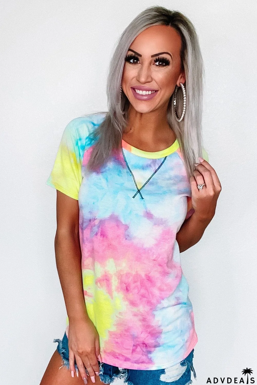 Multicolor Dip Dye T-Shirt