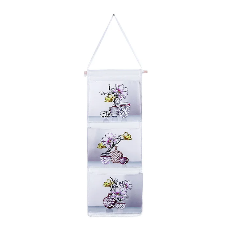 【Storage Box】Wall Hanging Storage Bag DIY Flower Diamond Painting Organizer (AA1022)