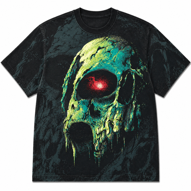 Street Cyclops Skull Cotton T-Shirt