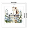 Flowers And Horses - 11CT Stamped Cross Stitch 50*50cm/19.69*19.69in