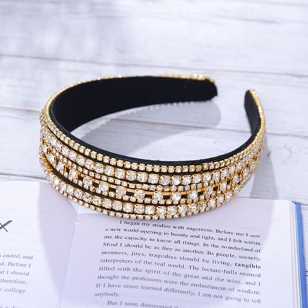 Diamond Crystal Beaded Headband Glitter Hairband Hair Accessories for Women Girls Party Supplies