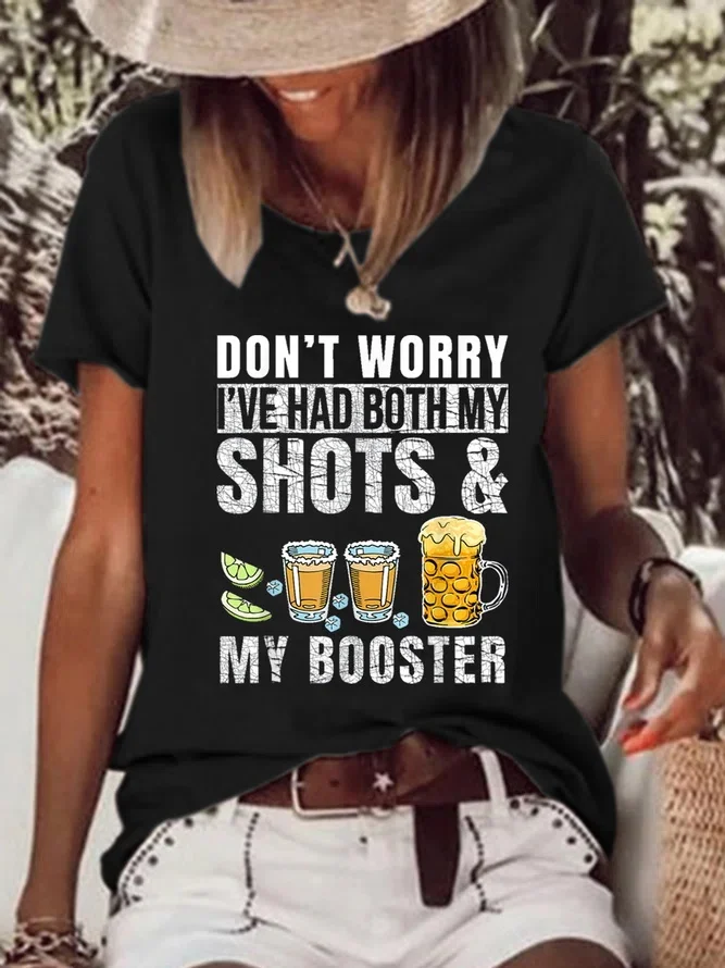 Don't Worry I've Had Both My Shots & My Boosters Short Sleeve T-shirt socialshop