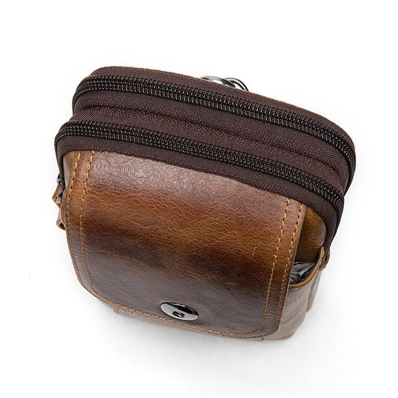 Retro Leather Crossbody Packs Waist Bag Shoulder Bags For Men