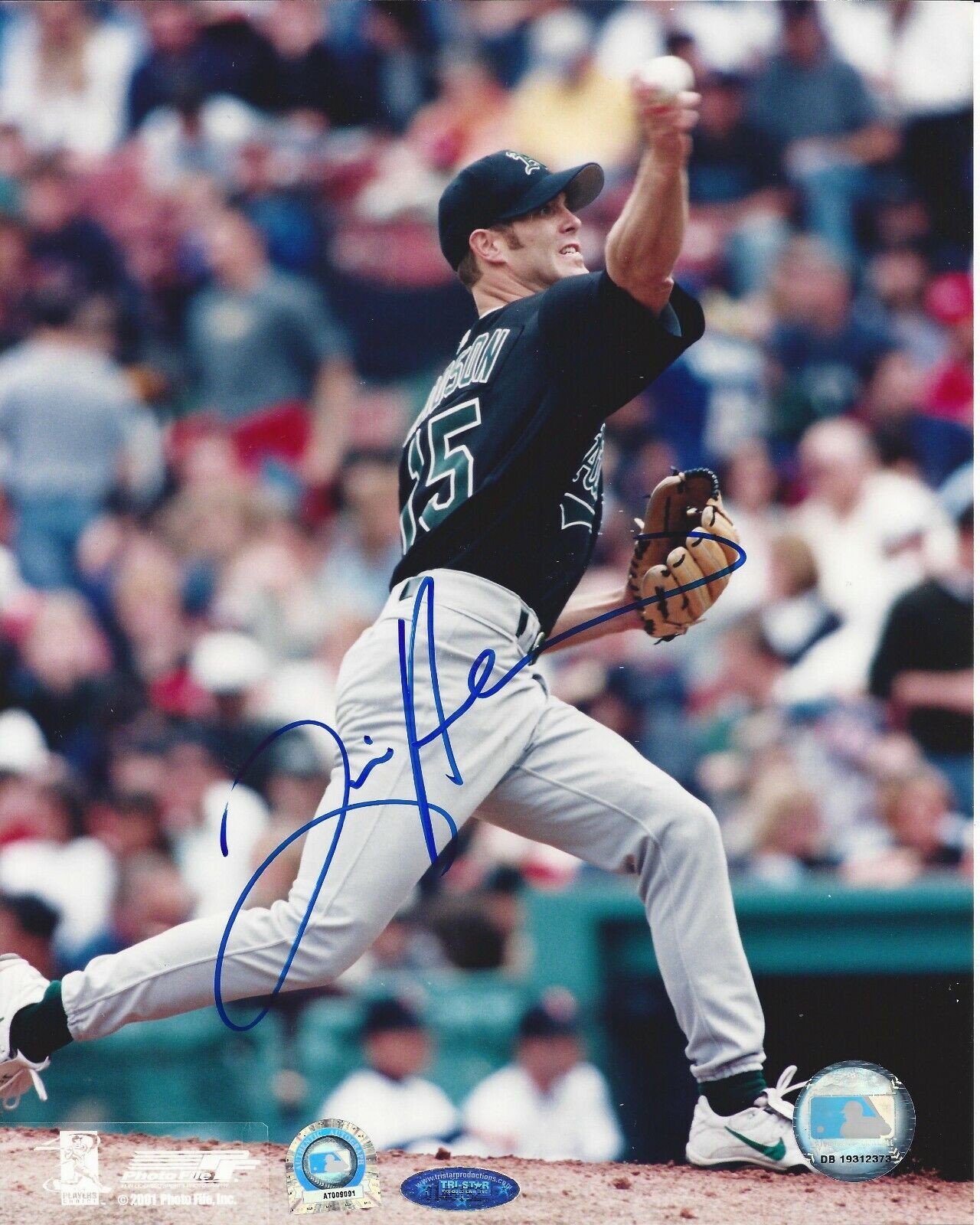 Tim Hudson Autographed 8x10 Oakland AthleticsB631