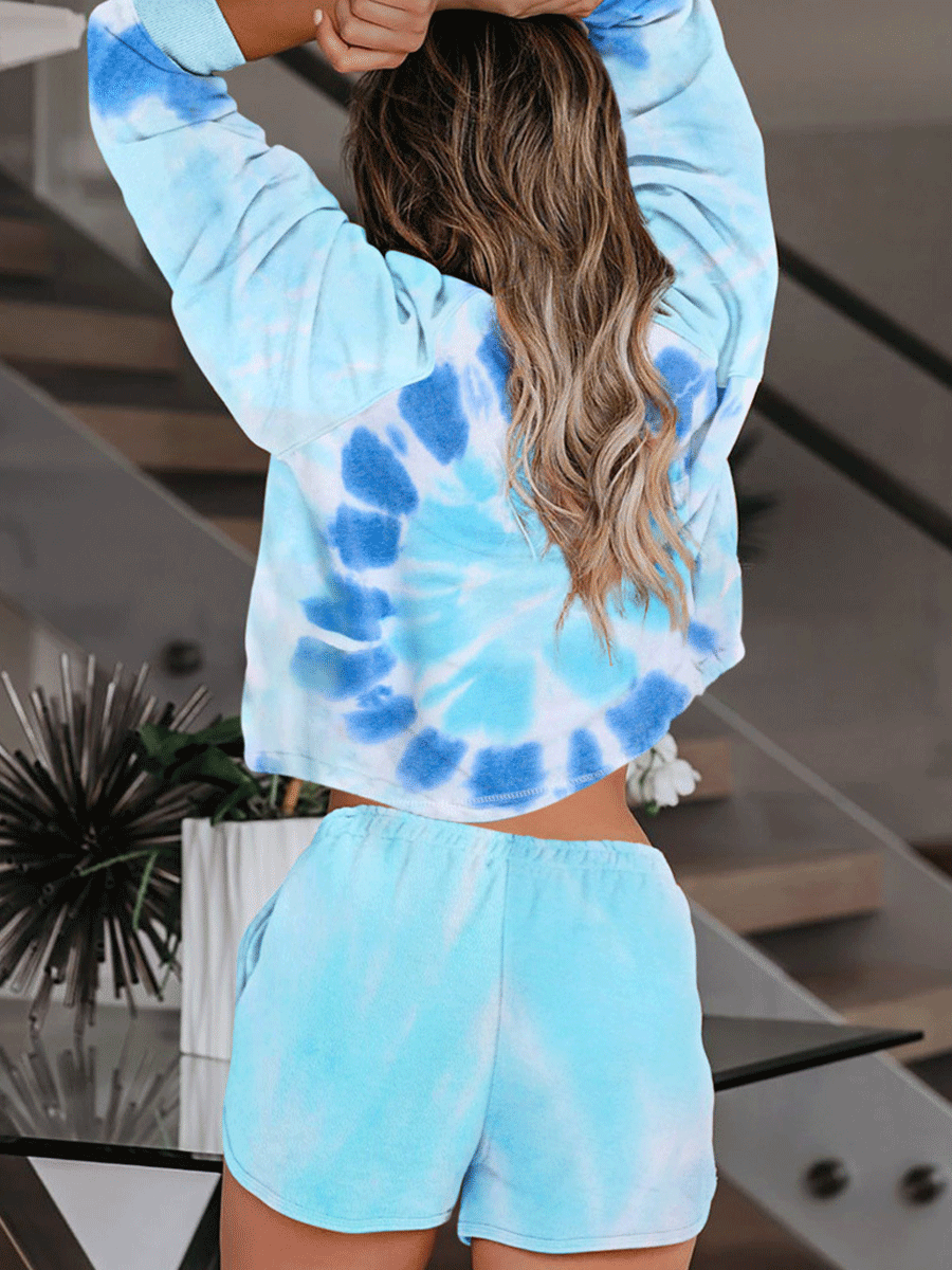 Tie Dye Shorts Home Set
