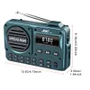 Portable FM Radio with LED Display Digital Radio Recorder BT 5.4 Radio Speaker