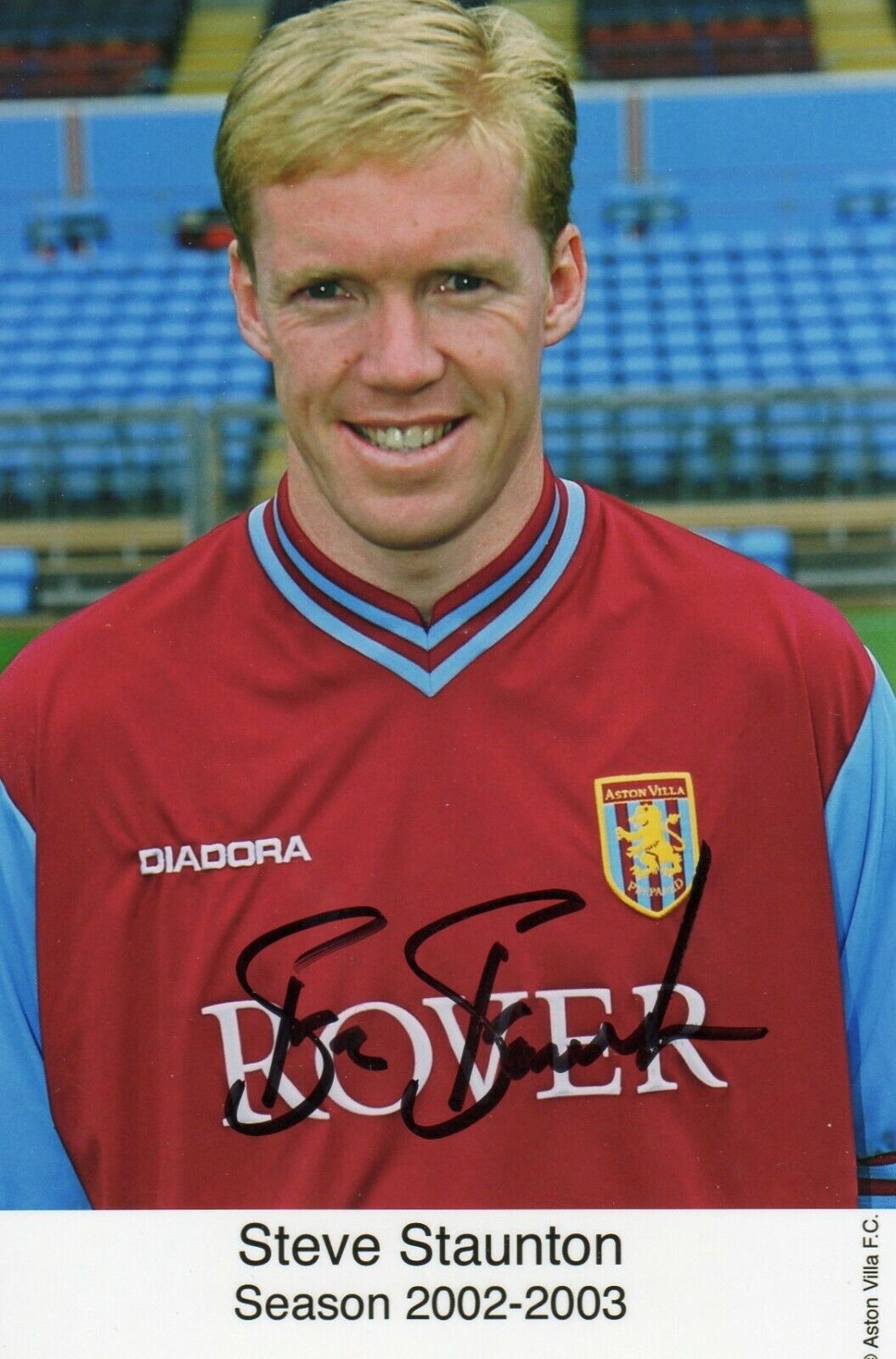 STEVE STAUNTON AUTOGRAPH, ASTON VILLA FOOTBALL CLUB