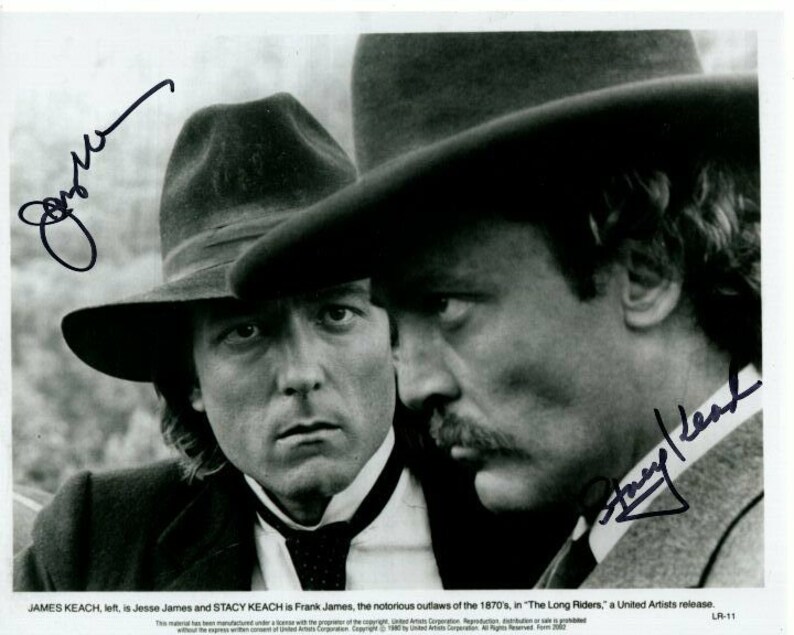 Stacy and james keach signed autographed the long riders Photo Poster painting