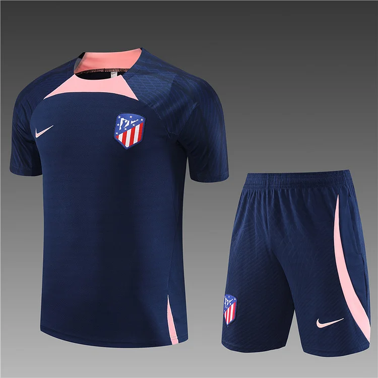 2023-24 Atletico Madrid Royal Blue Short Sleeve Training Jersey