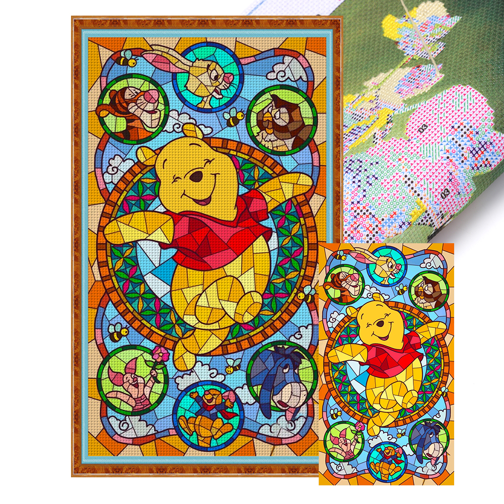 Winnie The Pooh Full 11CT Pre-stamped Canvas(40*70cm) Cross Stitch