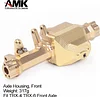 AMK Brass Heavy Weight Coating TRX4 Front Portal Axle Housing Set for 1/10 RC Crawler TRX6 TRX-4 Bronco Defender Upgrade (4 in 1 Set for TRX4,636g)