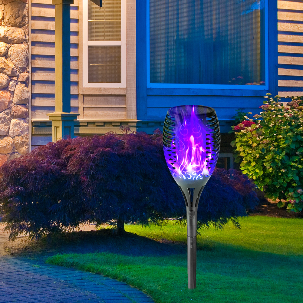 

12 LED Flame Torch Light Solar Powered Garden Path Plug-In Decoration Lamp, 1pcs, 501 Original