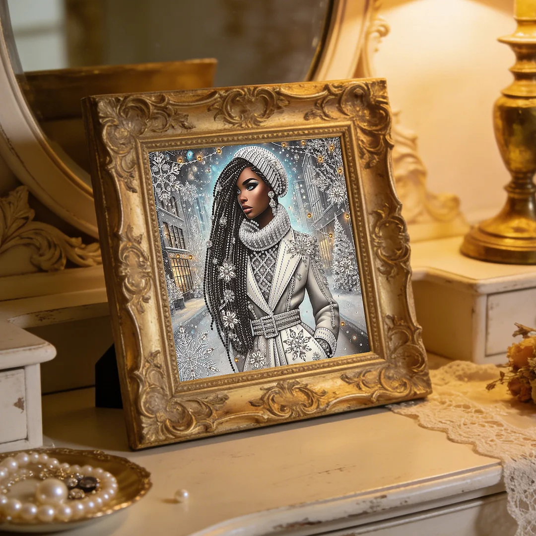 Diamond Painting - Partial Special Shaped Drill - Winter Black Beauty(Canvas|30x30cm)