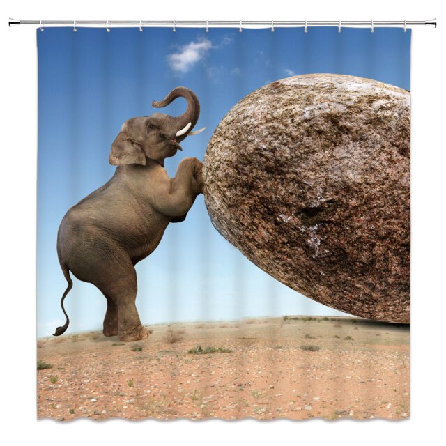 

Shower Curtain – Animal Elephant-180*180cm, 501 Original