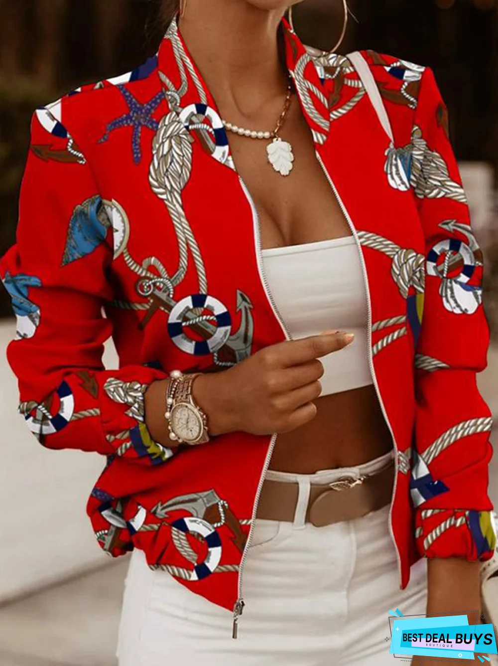 Casual Long Sleeve Shift Outerwear