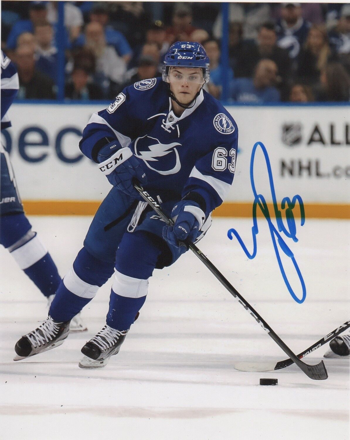 Tampa Bay Lightning Matthew Peca Signed Autographed 8x10 Photo Poster painting COA