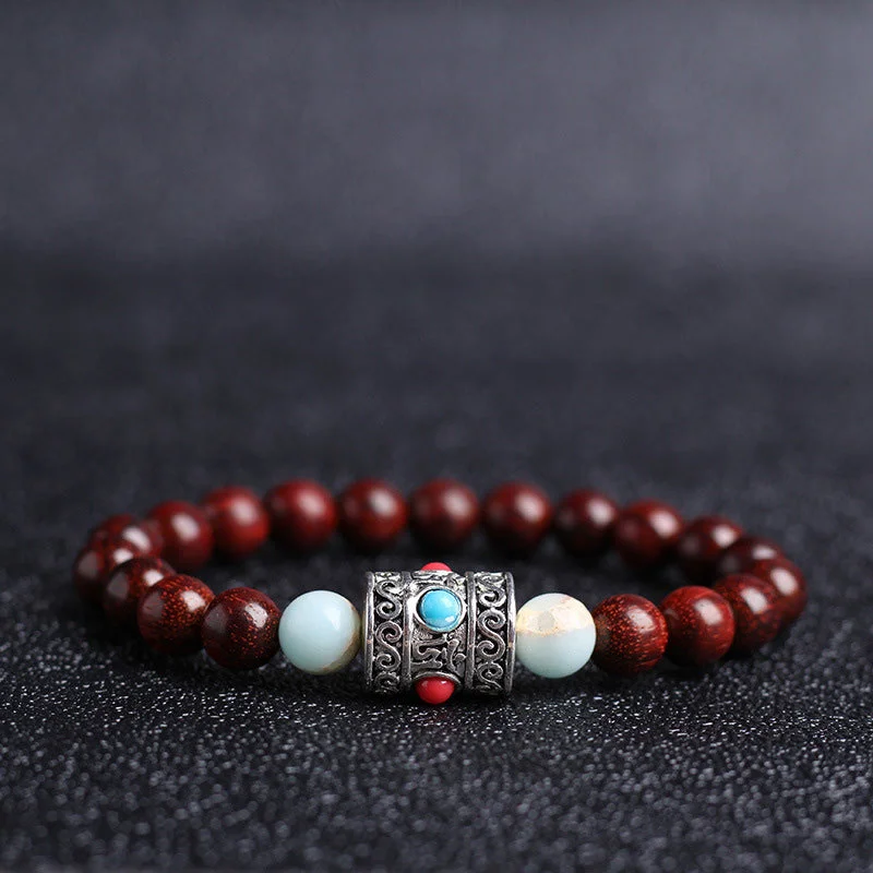 Tibetan Small Leaf Red Sandalwood Balance Bracelet