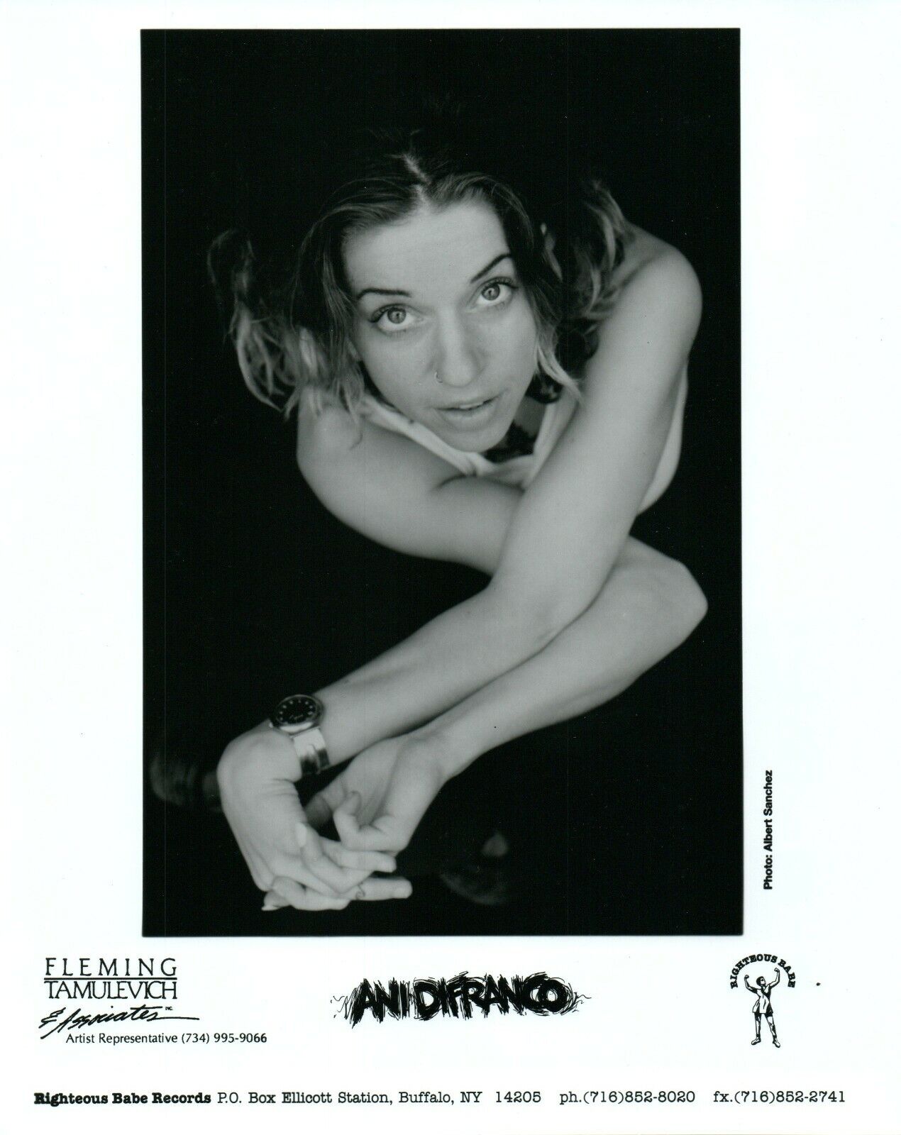 ANI DIFRANCO Folk Rock Music 8x10 Promo Press Photo Poster painting Righteous Babe Records