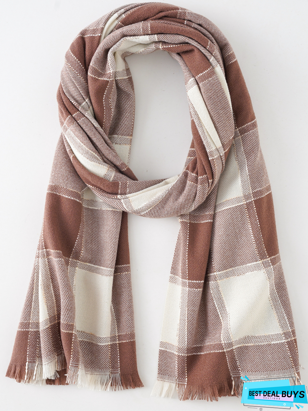 Casual Checkered Pattern Scarves Sweaters Coats Coats Everyday Commuting Accessories