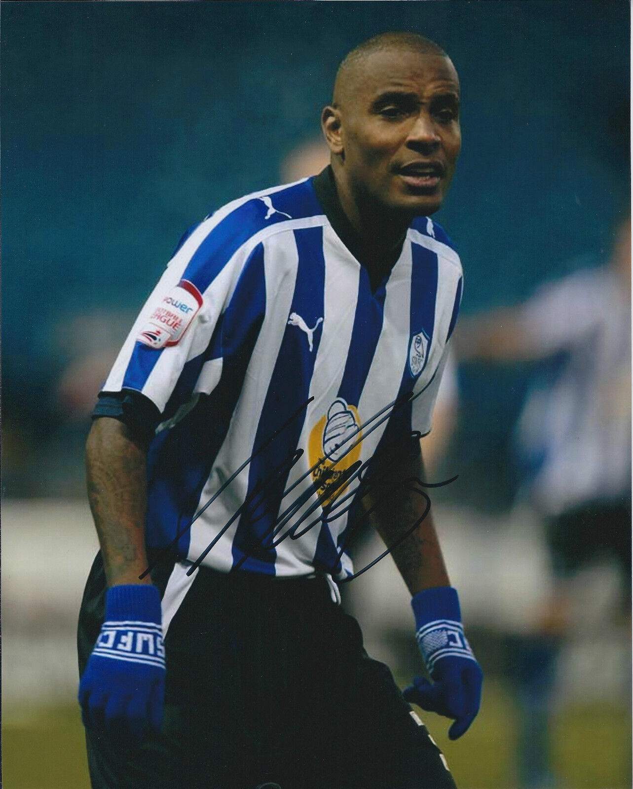 Clinton MORRISON Signed Autograph 10x8 Photo Poster painting AFTAL COA Sheffield Wednesday OWLS