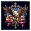 American Eagle Cross-11CT Stamped Cross Stitch 40*40cm