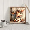 (US Local)Paint By Numbers Kit On Canvas DIY Oil Art Cow Picture Home Wall Decor 30x30cm