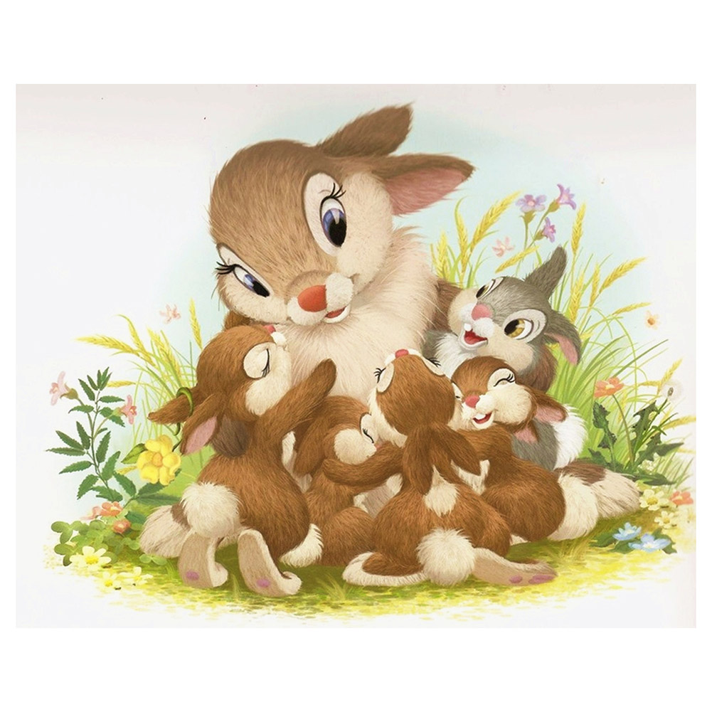 

Rabbit - 11CT Stamped Cross Stitch - 48*58CM, 501 Original