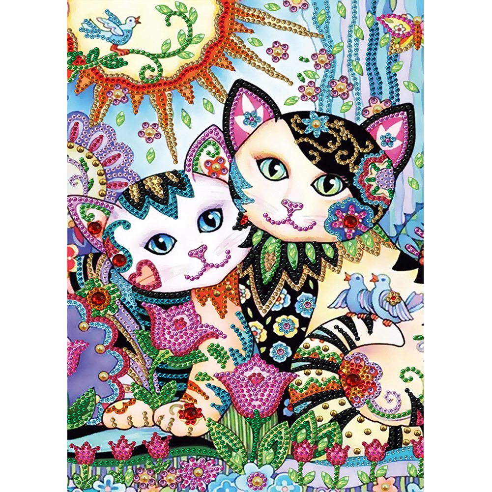 

25*35CM - Special Shaped Diamond Painting - Cat, 501 Original