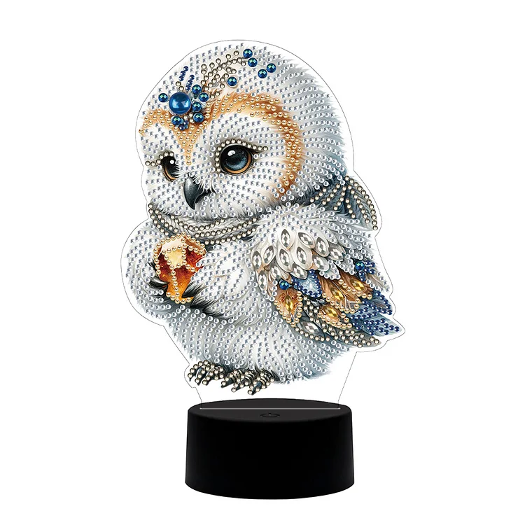 【Lamp】Cute Owl DIY Diamonds Painting Table Lamp 5D DIY Diamond Painting Night Light gbfke