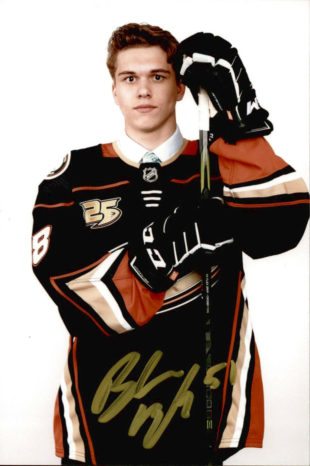 Blake McLaughlin SIGNED 4x6 Photo Poster painting TEAM USA / ANAHEIM DUCKS #4