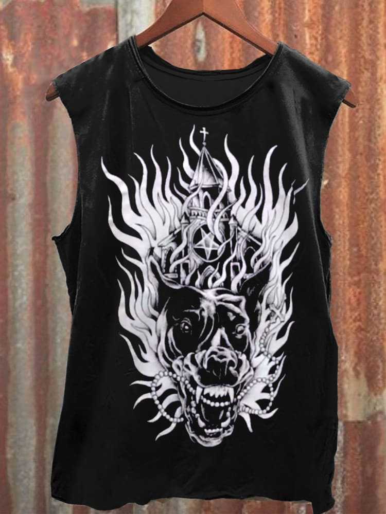 Devil Print Casual Vest / Rvogue / Rvogue