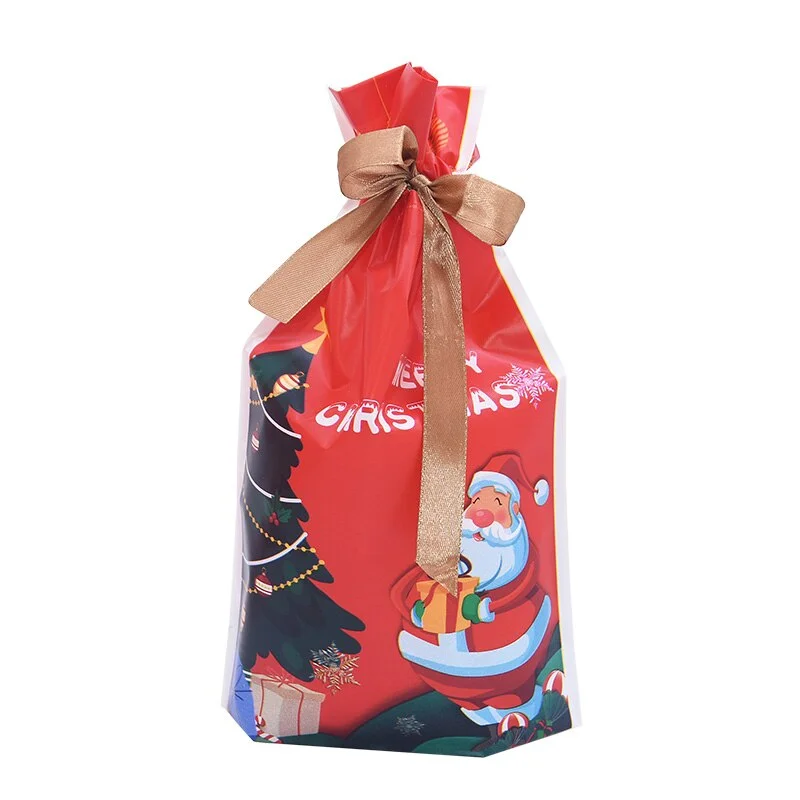 5/10pcs Candy Cookies Gift Bags With Ribbon Snack Biscuit Baking Package Wedding Birthday Party Decoration Christmas Gift Bags