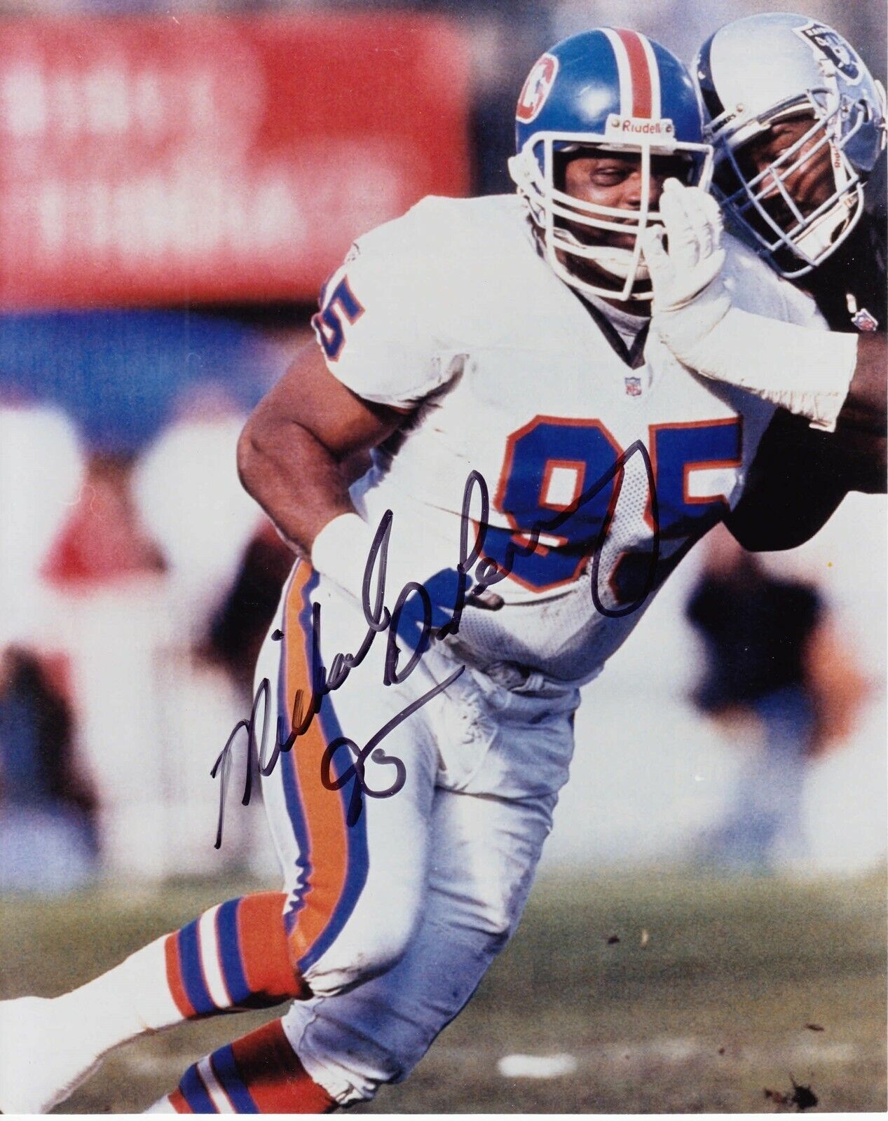 Michael Dean Perry #0 8x10 Signed Photo Poster painting w/ COA Denver Broncos